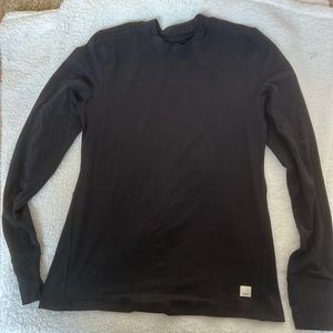 Vuori Black Women's Long Sleeve Top Long-Sleeve Lux Tee Size Small